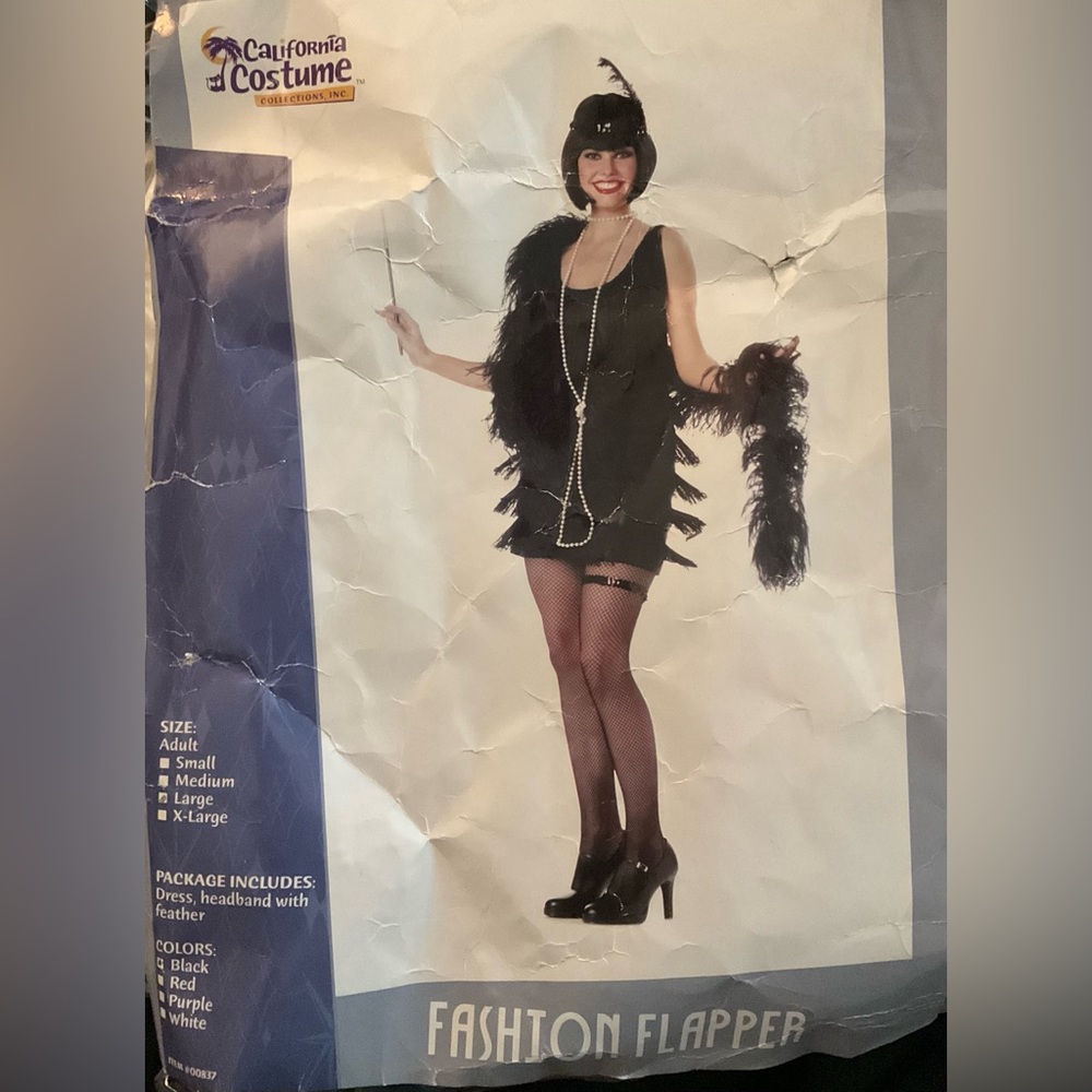 California Costume Women's Black Flapper Dress and Headband